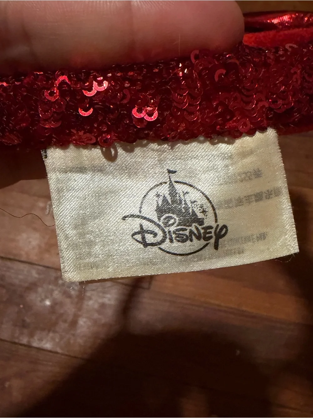 Disney Red Sequin Minnie Ears Headband with Bow